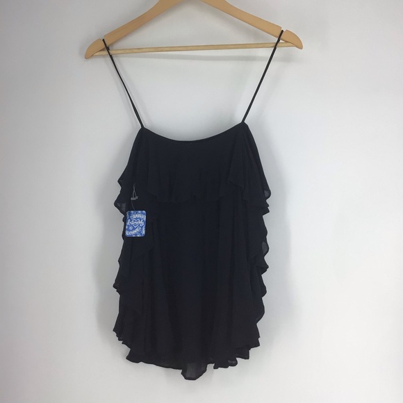 Free People Cascades Black Camisole Top NWT - Picture 2 of 3
